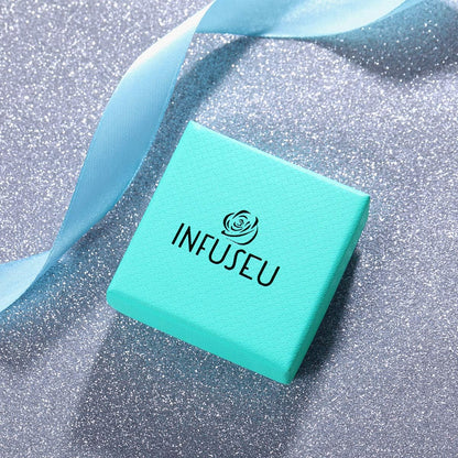 INFUSEU Gold Hug Rings for Women Granddaughter Teen Girls Cute Sterling Silver Adjustable Ring Love Gifts for Her Girlfriend Mom Wife Best Friend