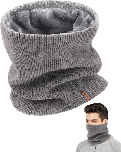 FURTALK Winter Neck Warmer Men Ski Neck Gaiter Scarf for Men Women Thick Warm Fleece Windproof Scarves