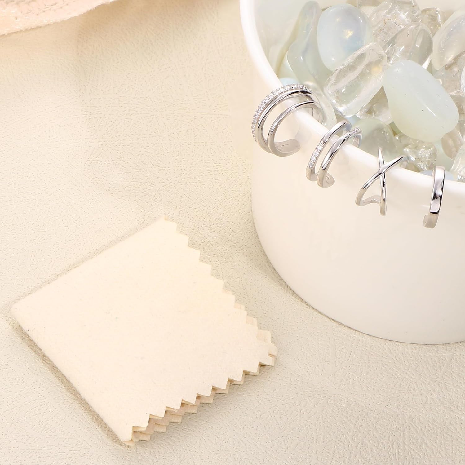 Jerywe 4 Pcs 925 Sterling Silver Ear Cuff for Women Non Piercing Adjustable Ear Cuff Earrings Clip on Cartilage Helix Wrap Ear Jewelry Set