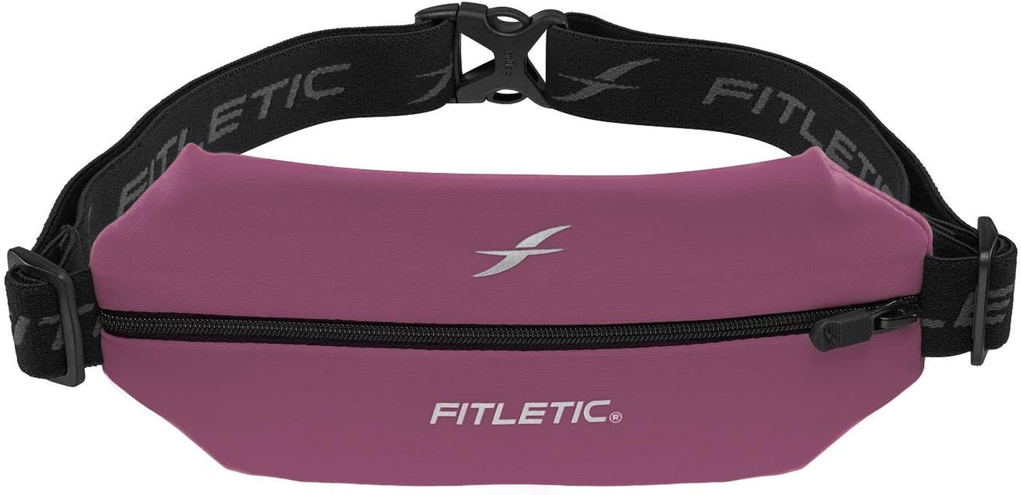 Fitletic Active Lifestyle Fanny Pack & Mini Sports Running Belt for Men & Women – Lightweight, Low Profile- Ultra-Soft Expandable Lycra Pouch - Fits All Phones – Inner Pocket