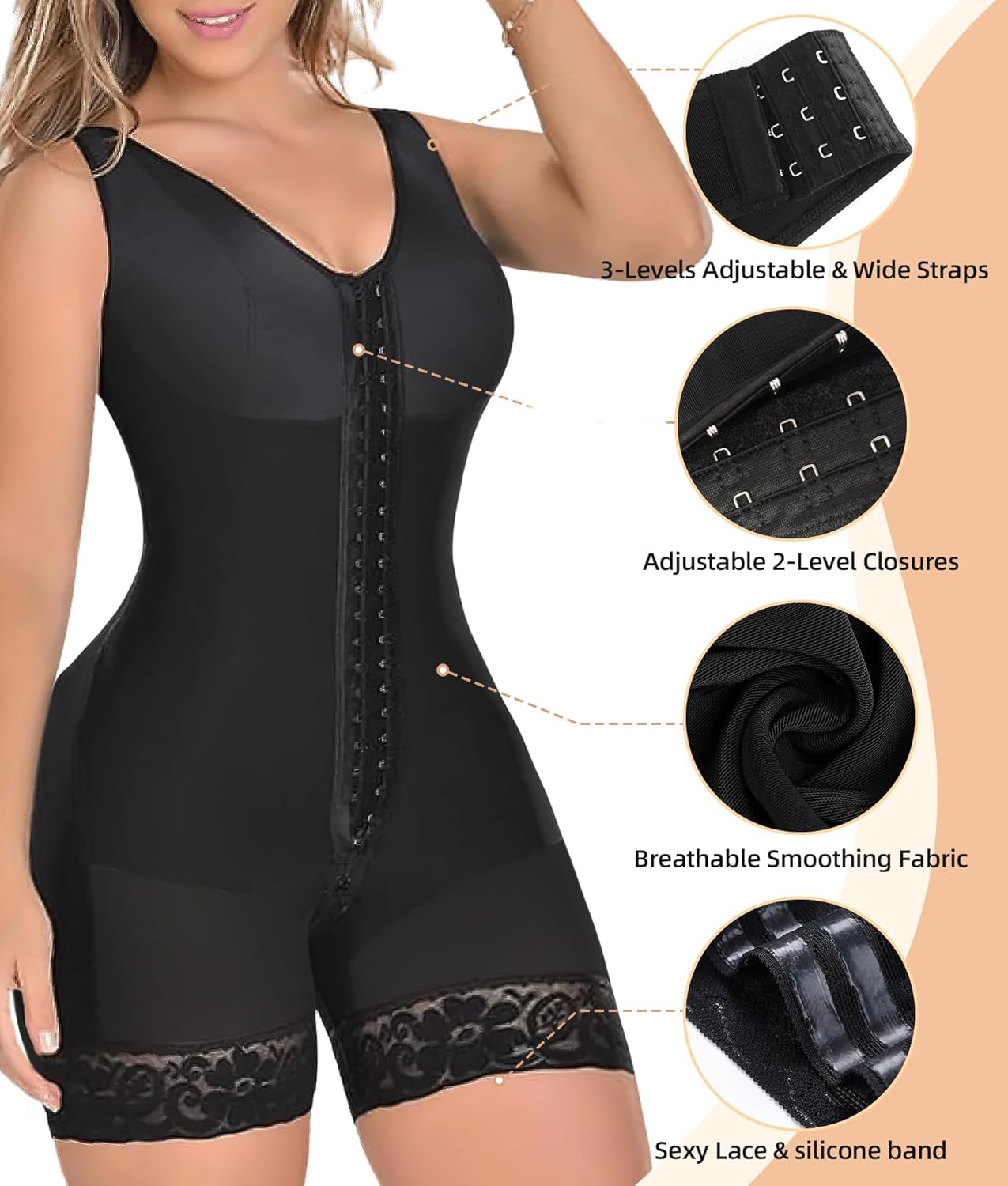 YIANNA post-surgery shapewear body smoothing results