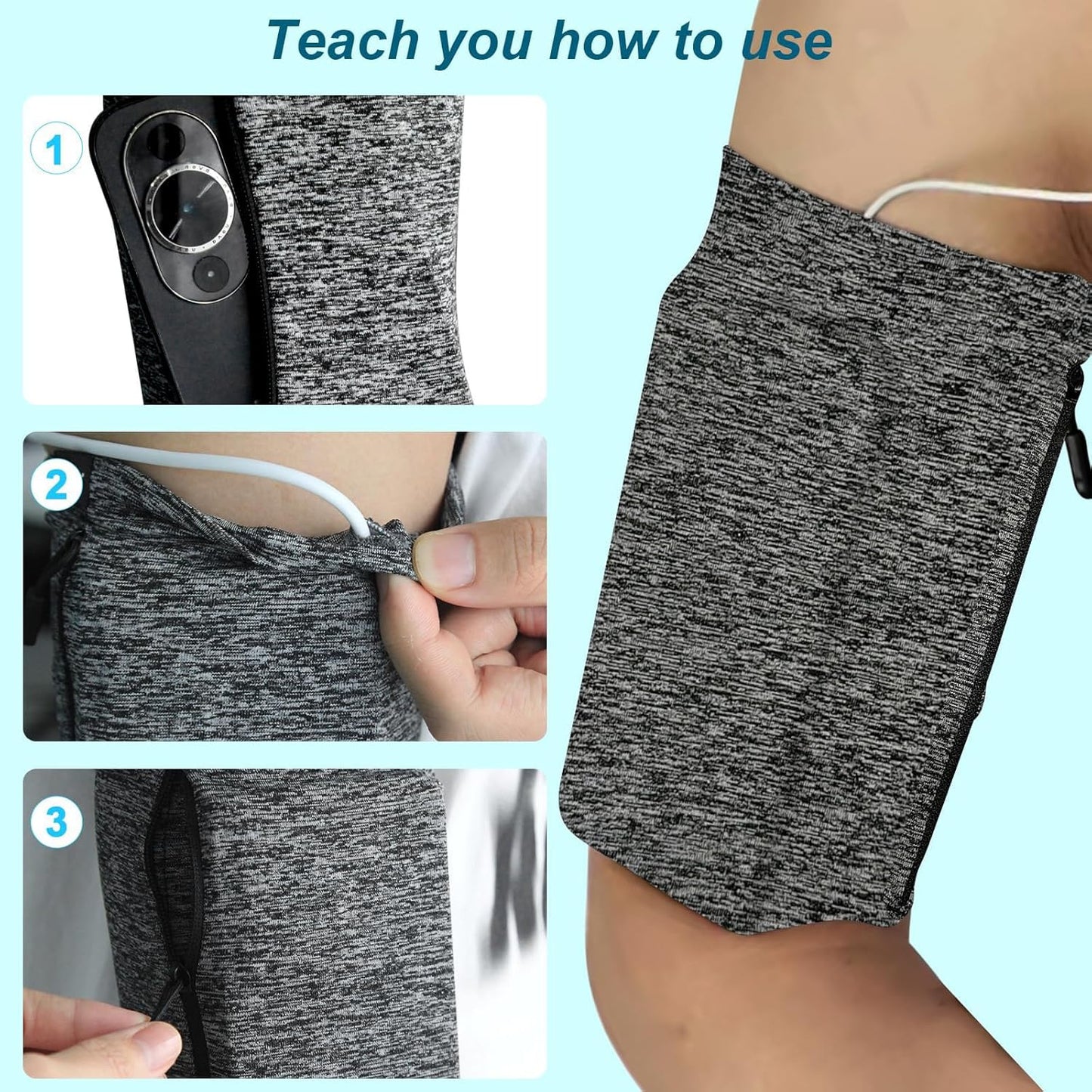 Samsung Galaxy compatible running phone armband detail