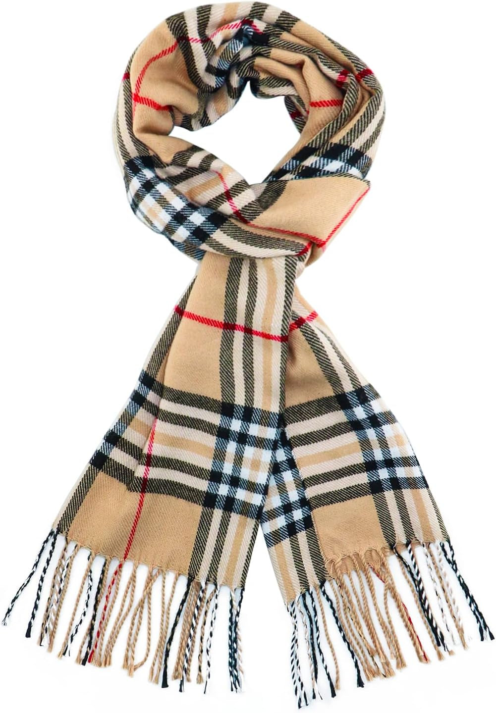 Vimate Plaid Scarf for Men Women Super Soft Classic Tartan Checkered Neck Scarves