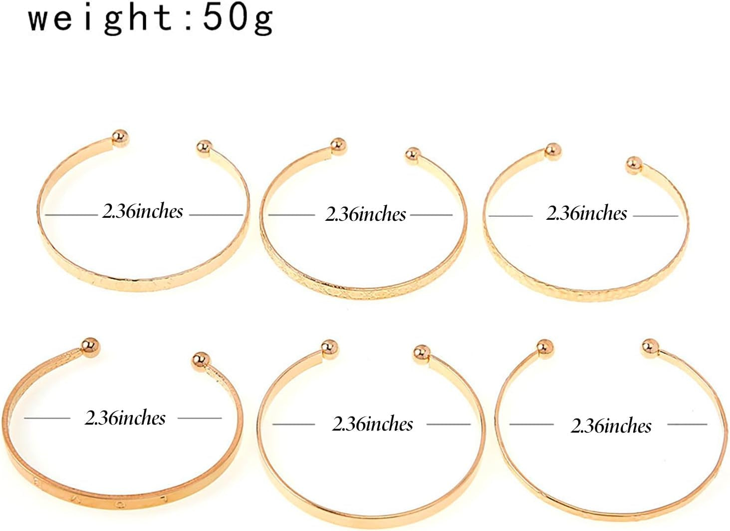 FUNOJOY Bangle Bracelets Set for Women, Multi Layer Stackable Cuff Bracelets, Boho Open Adjustable Bangle Jewelry Gift for Her