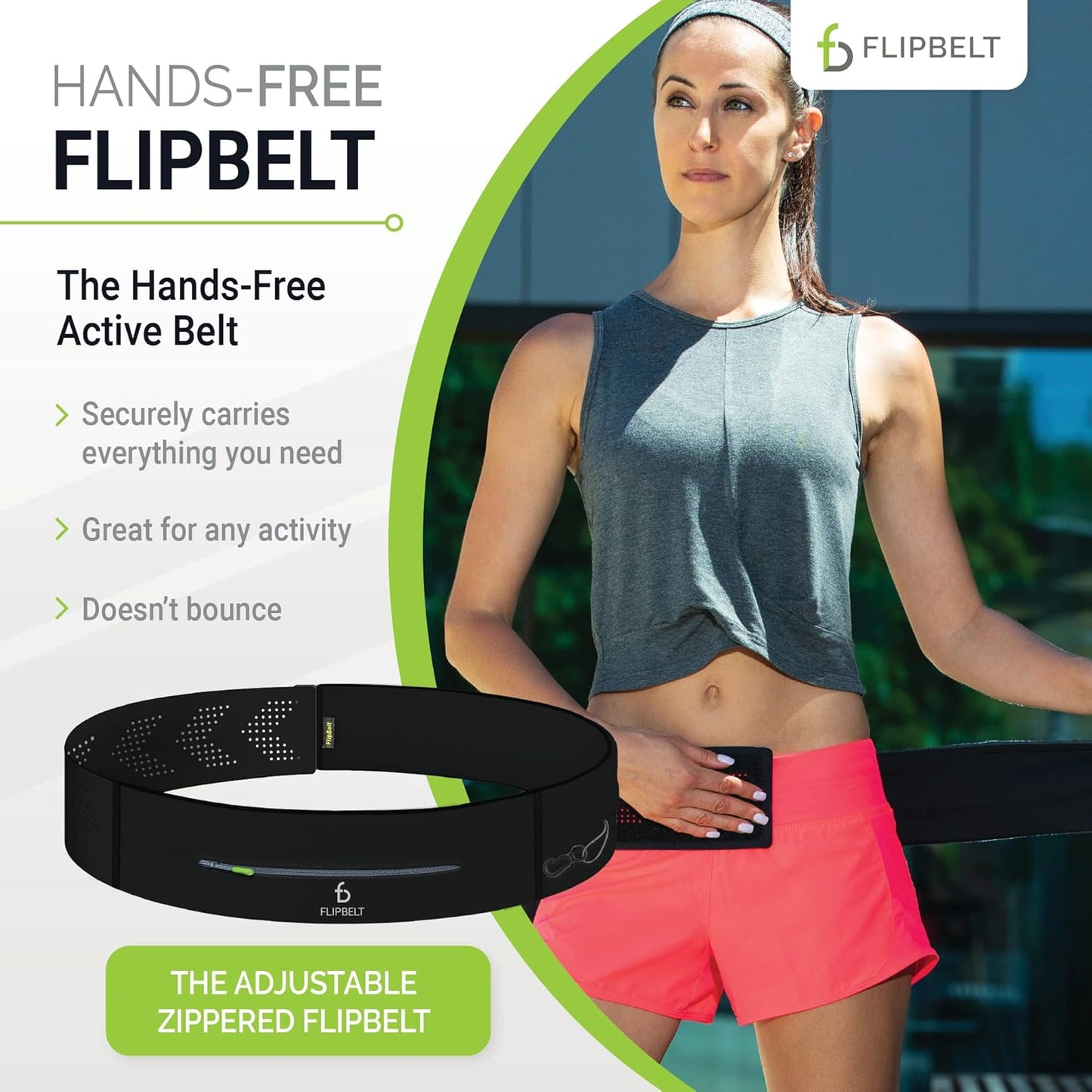 Running fanny pack worn around waist during fitness training