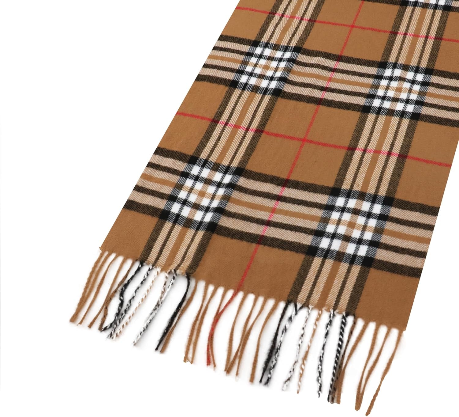 Plaid Scarf for Women Men, Lightweight Classic Tartan Tassel Scarves Fashion Warm Winter Chunky Scarf Cold Weather