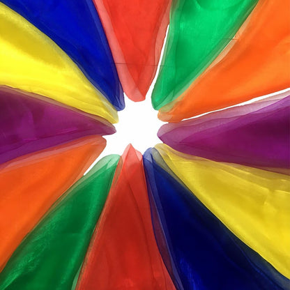 AIVIAI Dance Scarves Music Scarves for Children Movement and Juggling 12Pcs