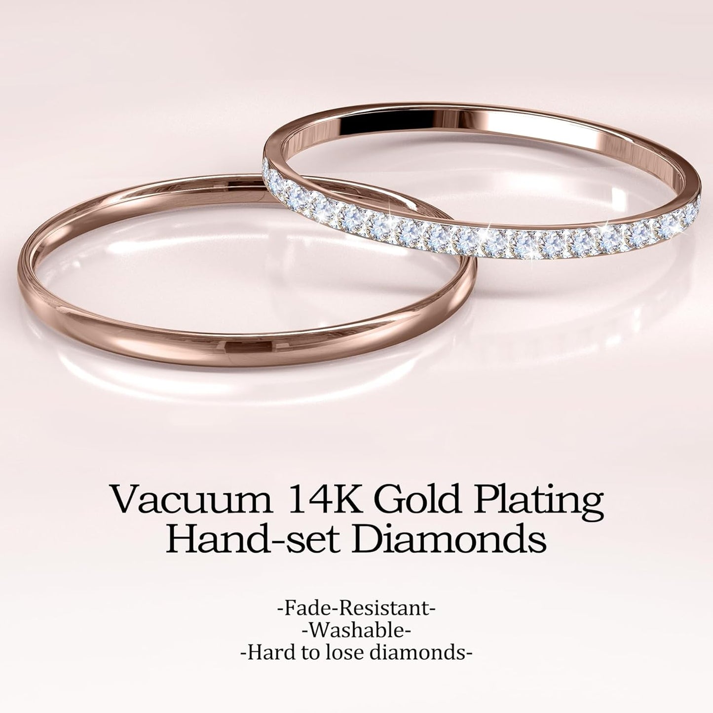 Gold plated cubic zirconia band close-up sparkle detail
