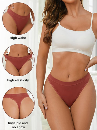 Breathable seamless thong fabric detail showing moisture-wicking technology