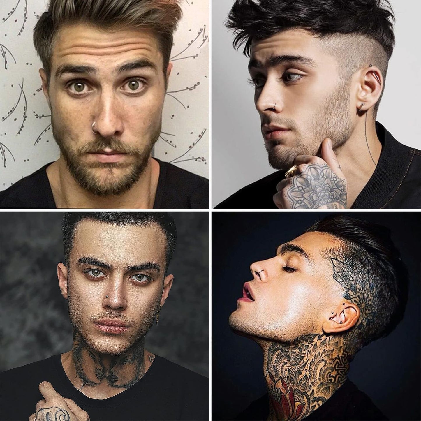 Cute Nose Rings for Women, Surgical Stainless Steel Nose Studs Women Men 20G Small Nose Rings Bone Studs, Hypoallergenic Real Nose Piercings Body Jewelry Bulk Unique Tiny