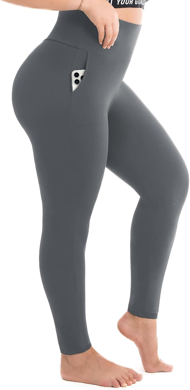 Plus size leggings waistband showing stretchy comfort design
