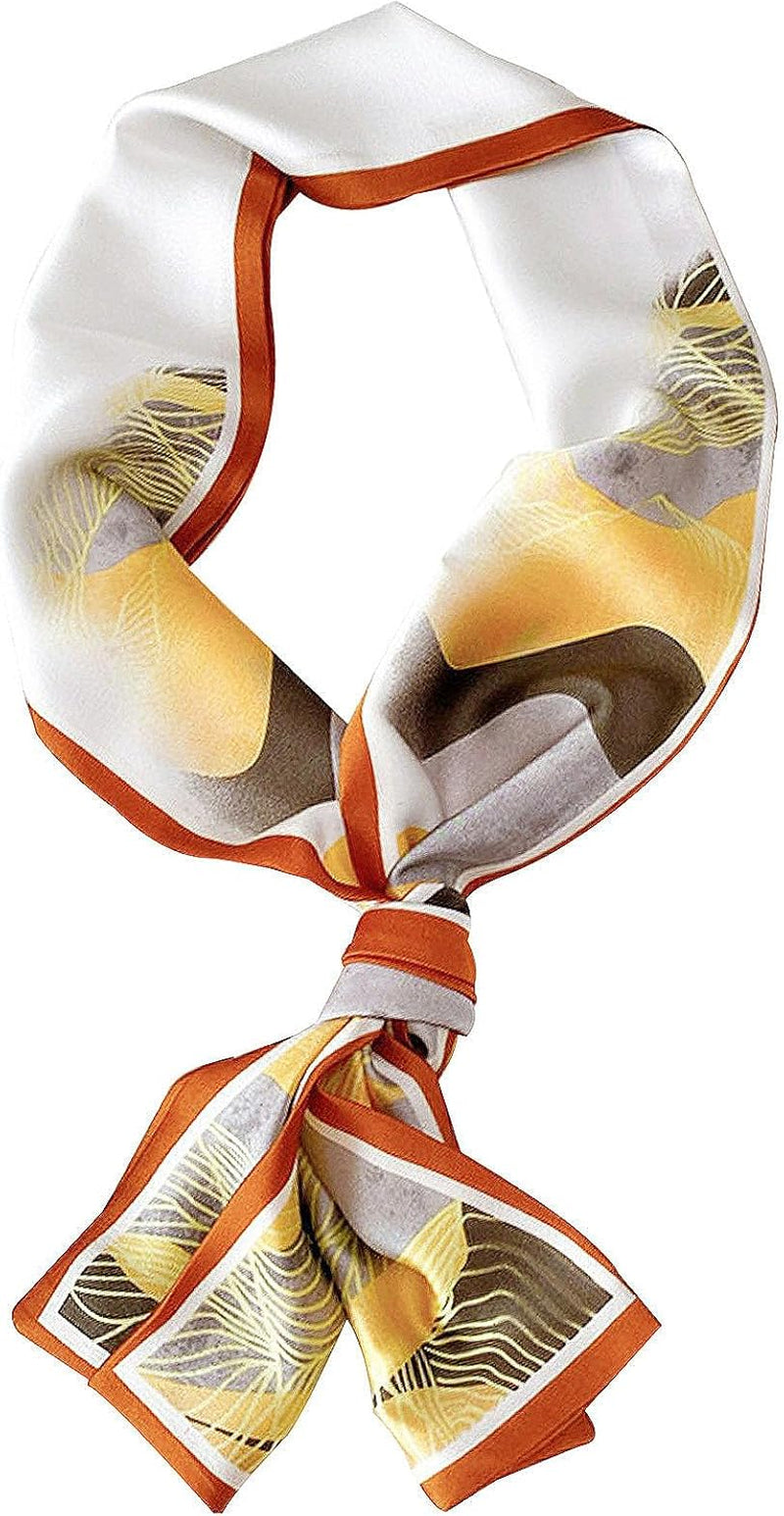 Head Scarf Hair Neck Scarves for Women Purse Bag Scarfs for Handbags Silky Long Thin Satin Headscarf Fashion