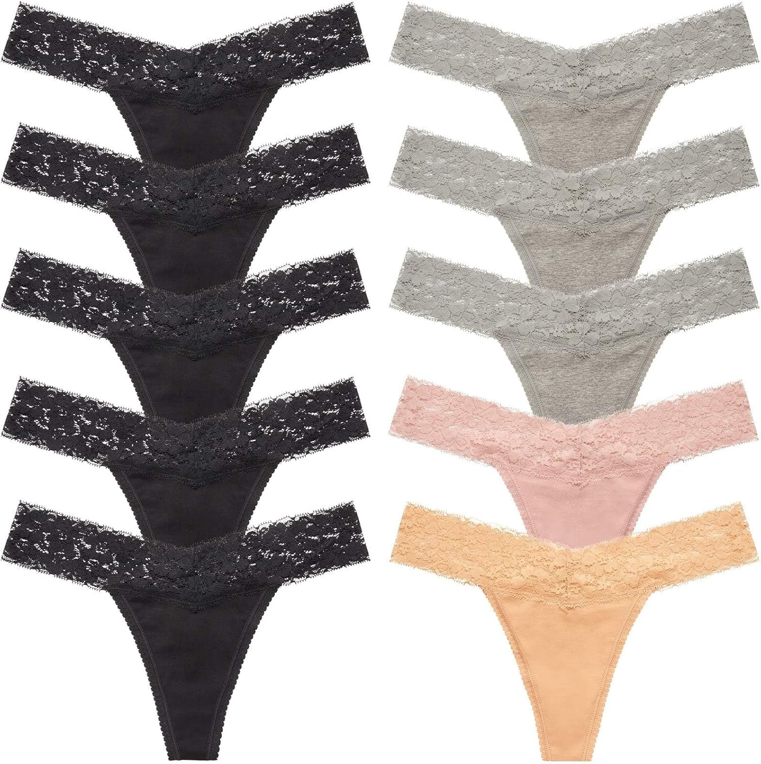 Breathable women's thongs lace pattern design