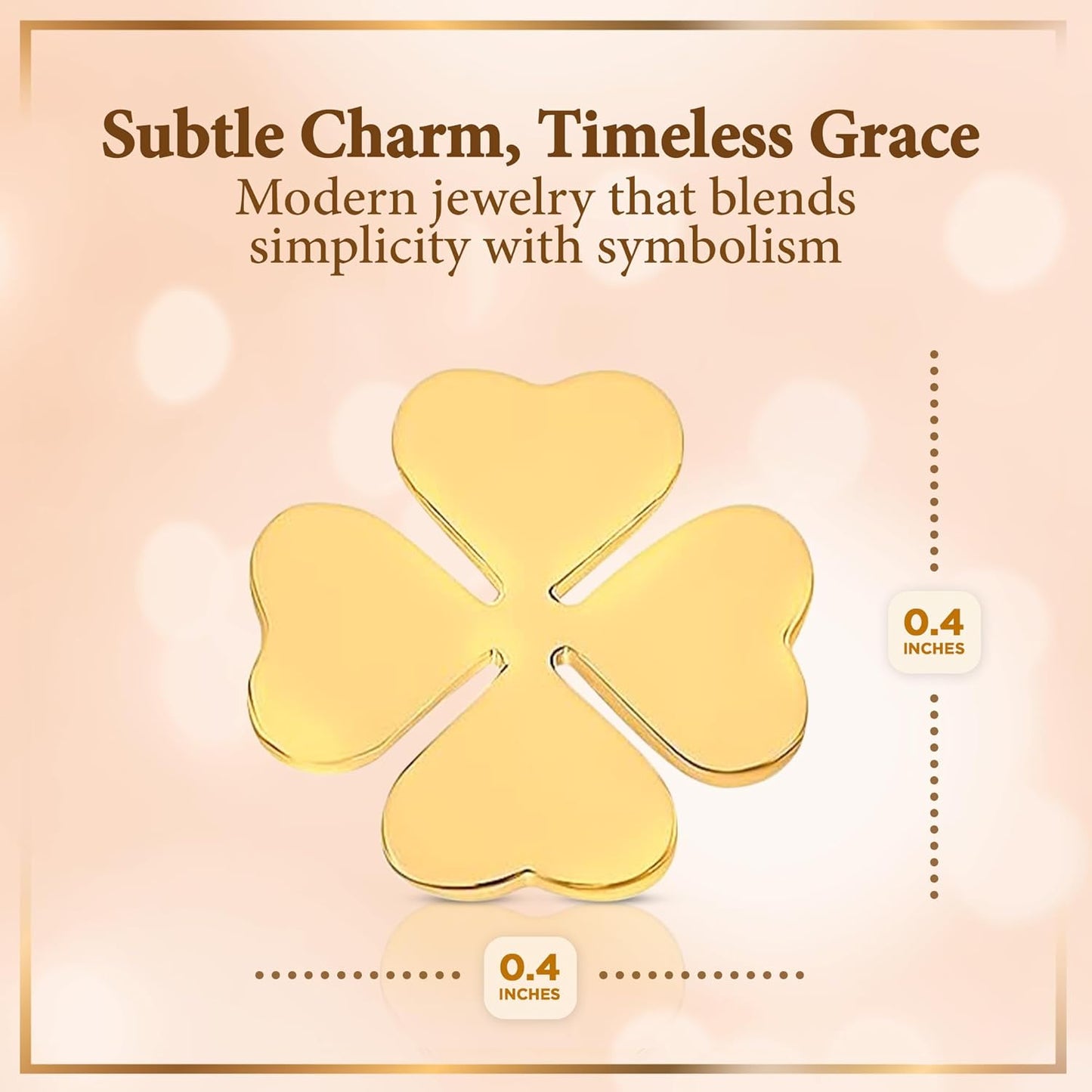 Clover Stud Earrings 18K Gold Plated I Hypoallergenic Earrings I Four Leaf Clover Flower Earrings I St Patricks Day Irish Four Leaf Clover Jewelry I Trendy Floral Stud Earrings I Lucky Jewelry Gift for Women