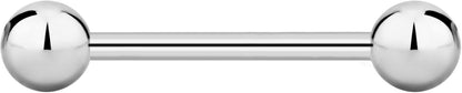 Forbidden Body Jewelry Nipple Barbell, Nipple Bars, Silver Nipplerings Piercing Surgical Steel 8G - 18G Straight Barbell Body Jewelry (Sold Individually)