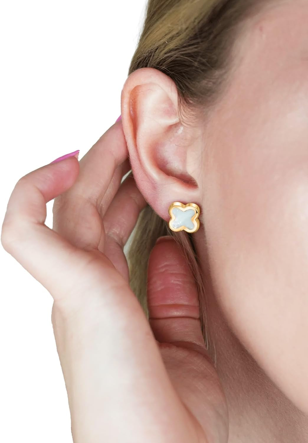 Four Leaf Clover Necklace Bracelet Earring Set for Women | 18K Gold Plated 4 Leaf Lucky Jewelry