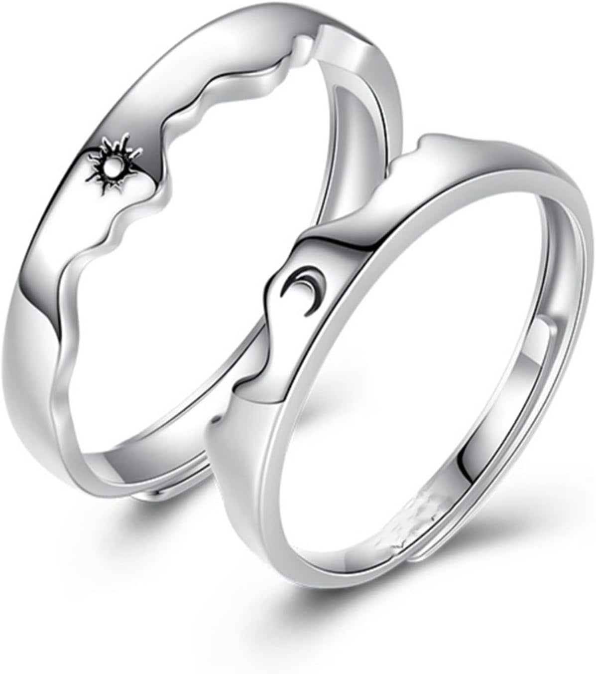 Romantic couple rings packaged in luxury gift presentation box