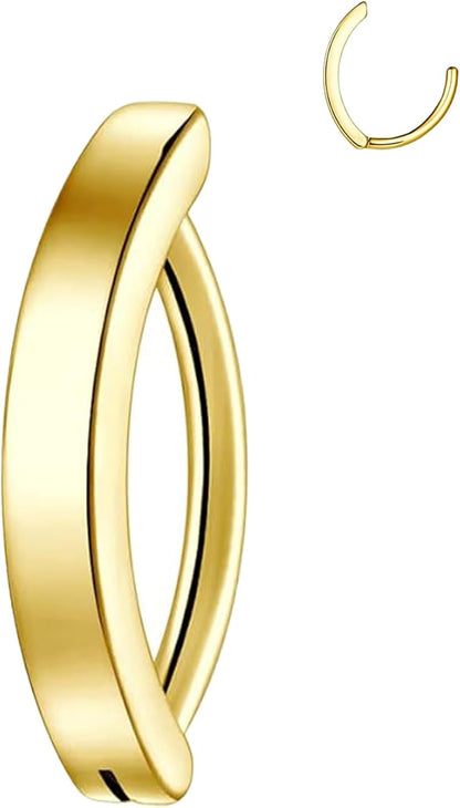 14G Clicker Belly Button Ring，Surgical Stainless Steel Hinged Belly Button Rings Belly Barbell Piercing Navel Barbell Body Jewelry 2PCS