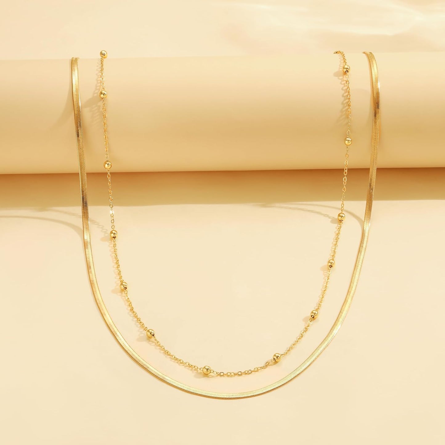 CHESKY 14K Gold Plated Silver Plated Waist Chain for Women, Layered Belly Belt Chains Beach Waist Beads Chain Waterproof Snake Cuban Body Chain Summer Jewelry Accessories for Women