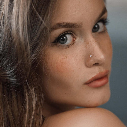 Jstyle Hypoallergenic Nose Rings 18G 20G Surgical Stainless Steel Nose Rings Studs Cubic Zirconia Nose Ring Labret Nose Piercing Jewelry for Women Men 1.5Mm 2Mm 2.5Mm 3Mm