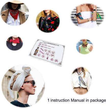 YOUR SMILE Silk like Scarf Square Satin Hair Scarf Fashion Neck Scarfs for Women 27'' X 27''