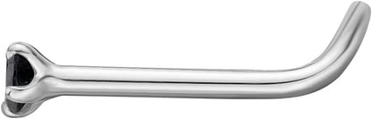 Lavari Jewelers 0.01 to 0.07 Carat Black Diamond Curved Screw Nose Stud for Women - 14K White Gold Nose Ring - Unisex Stud Hypoallergenic Nostril Piercing Jewelry - 20G Body Piercing for Men