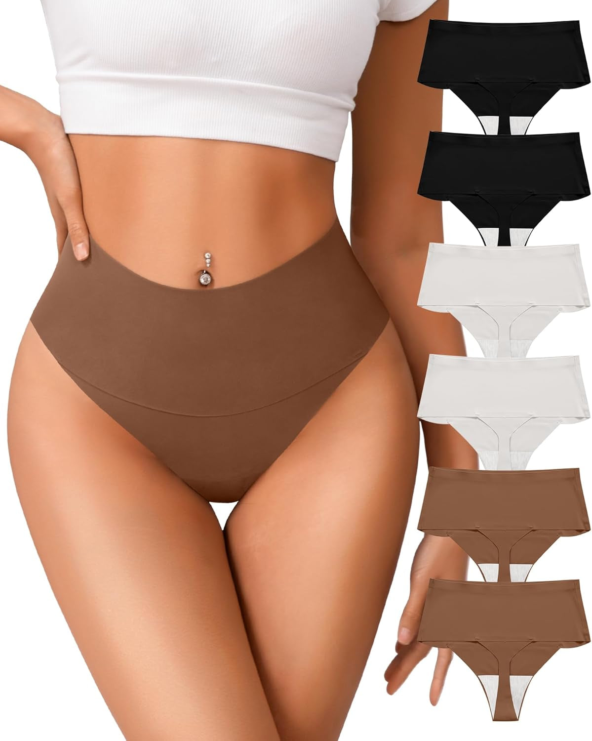 High waisted seamless thongs all colors included