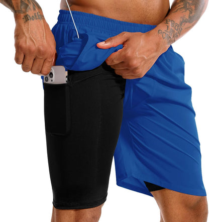 TENJOY running shorts back pockets design functional storage