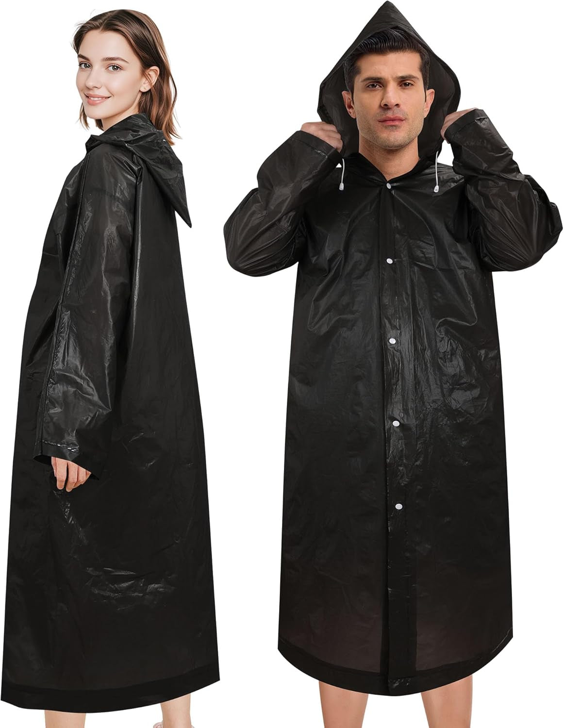 Waterproof EVA material detail of adult rain poncho