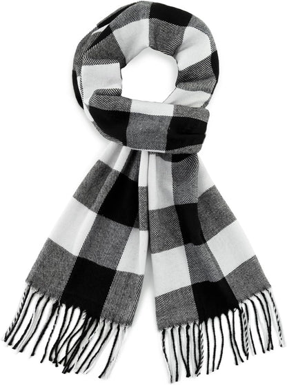 Vimate Plaid Scarf for Men Women Super Soft Classic Tartan Checkered Neck Scarves