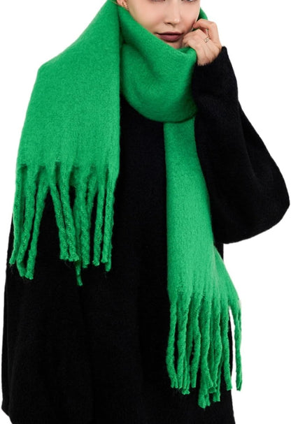 Women Chunky Scarf, Soft Warm Winter Scarf for Cold Weather, Christmas Blanket Scarves Pashmina Shawl Wrap