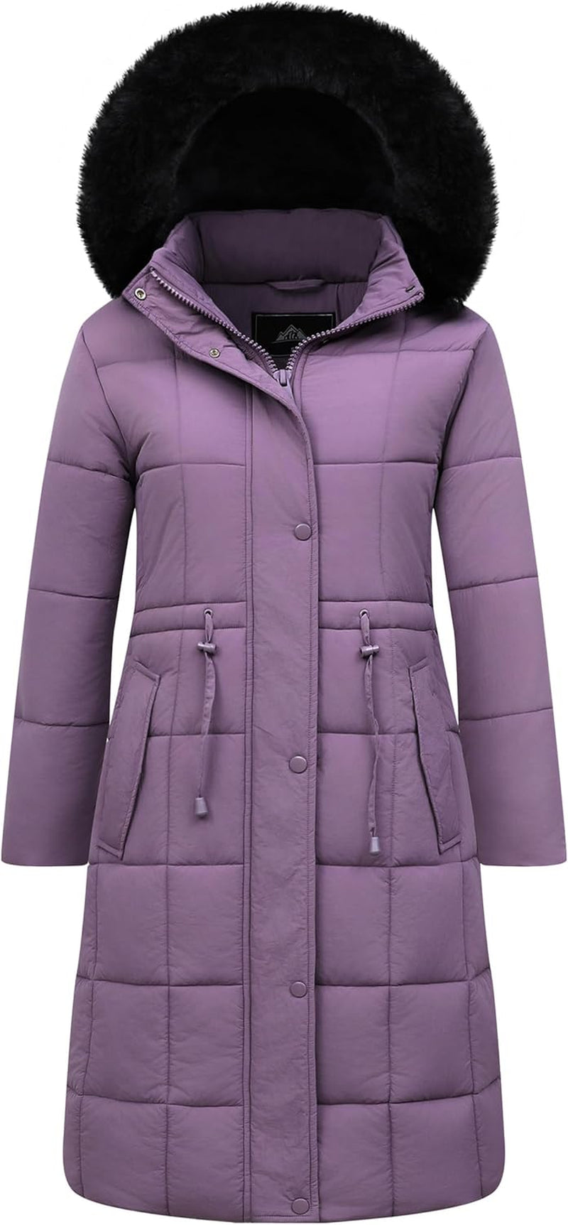 Winter outerwear parka displayed on mannequin