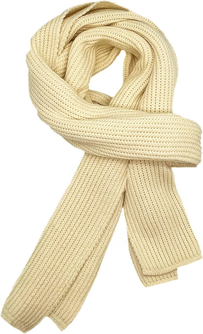 EONPOW Warm Autumn and Winter Scarf, Unisex Pure Color Winter Neck Warm Knitting Yarn Scarf