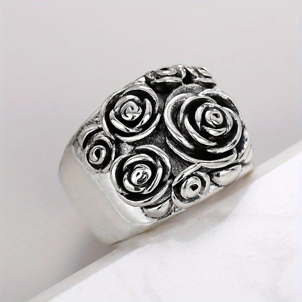 Statement rose flower ring ideal for casual daily wear and parties