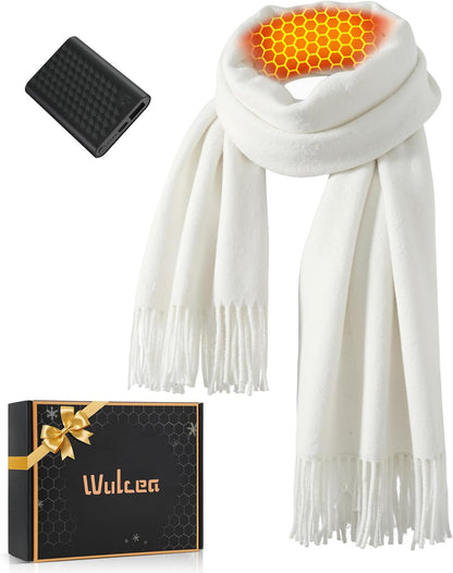 Wulcea Graphene Heated Scarf for Women 5V2A 6000Mah Fast Charge Large Capacity Battery