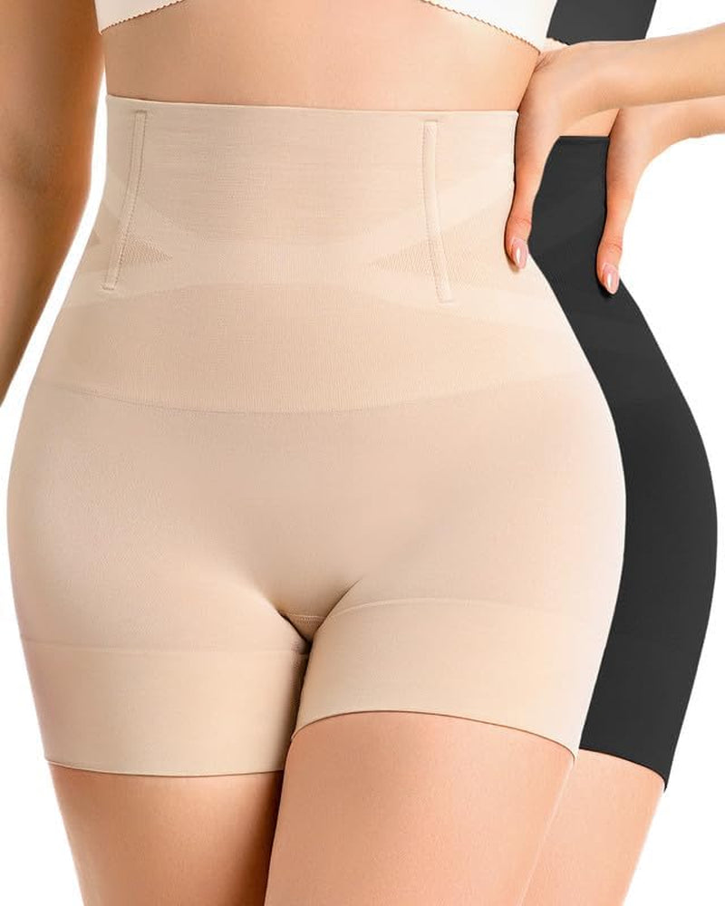 Full body shapewear shorts flattering different body types demonstration