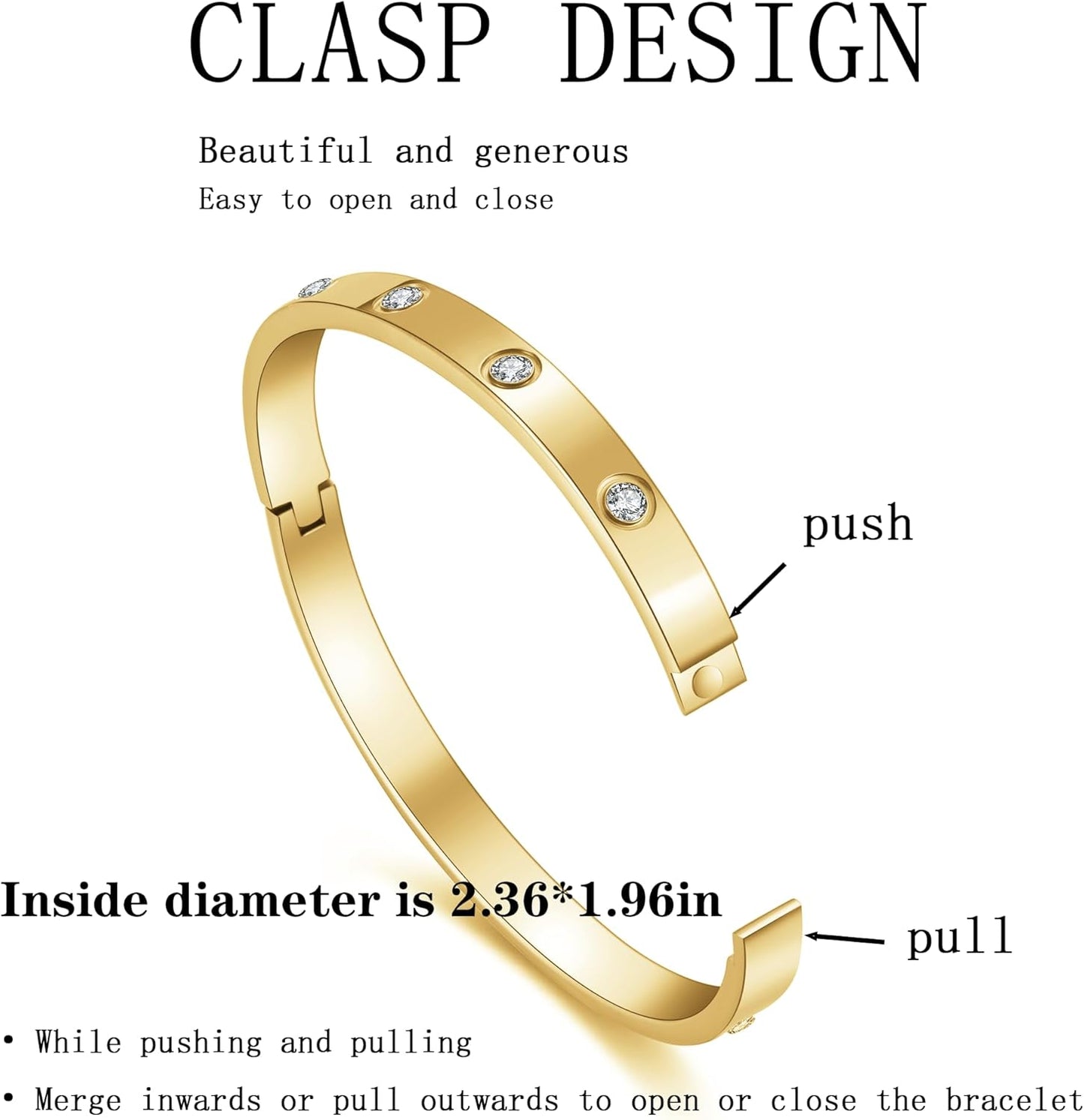 18K Gold Plated Clover Bracelet Love Bangle Set for Women Stackable Cute Fashion Simple Friendship Bracelets Lucky Bracelet Jewelry Trendy Gifts for Women
