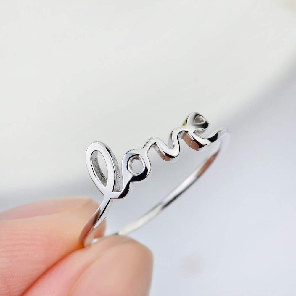 YFN promise ring polished sterling silver finish
