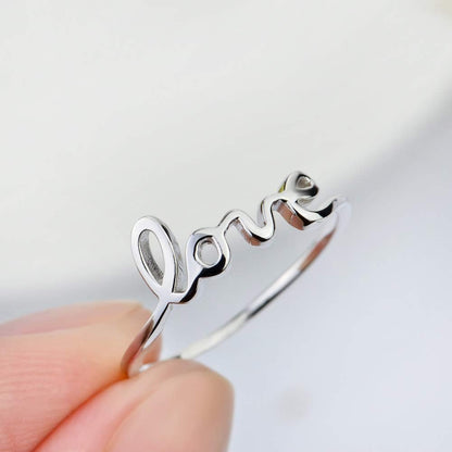 YFN promise ring polished sterling silver finish