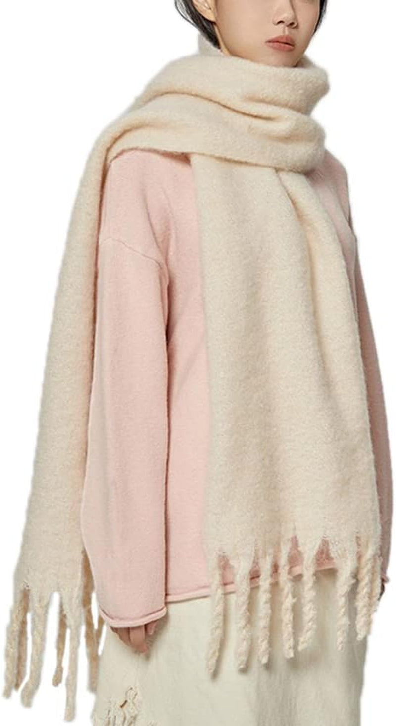 Large Chunky Scarf Oversized Fluffy Scarves Blanket Big Wool Thick Winter Warm