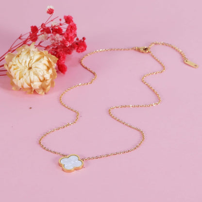 Delicacy Clover Bracelets Necklace Set:Clover Necklaces Clover Bracelet Women Link Bracelets Cute Gold Jewelry