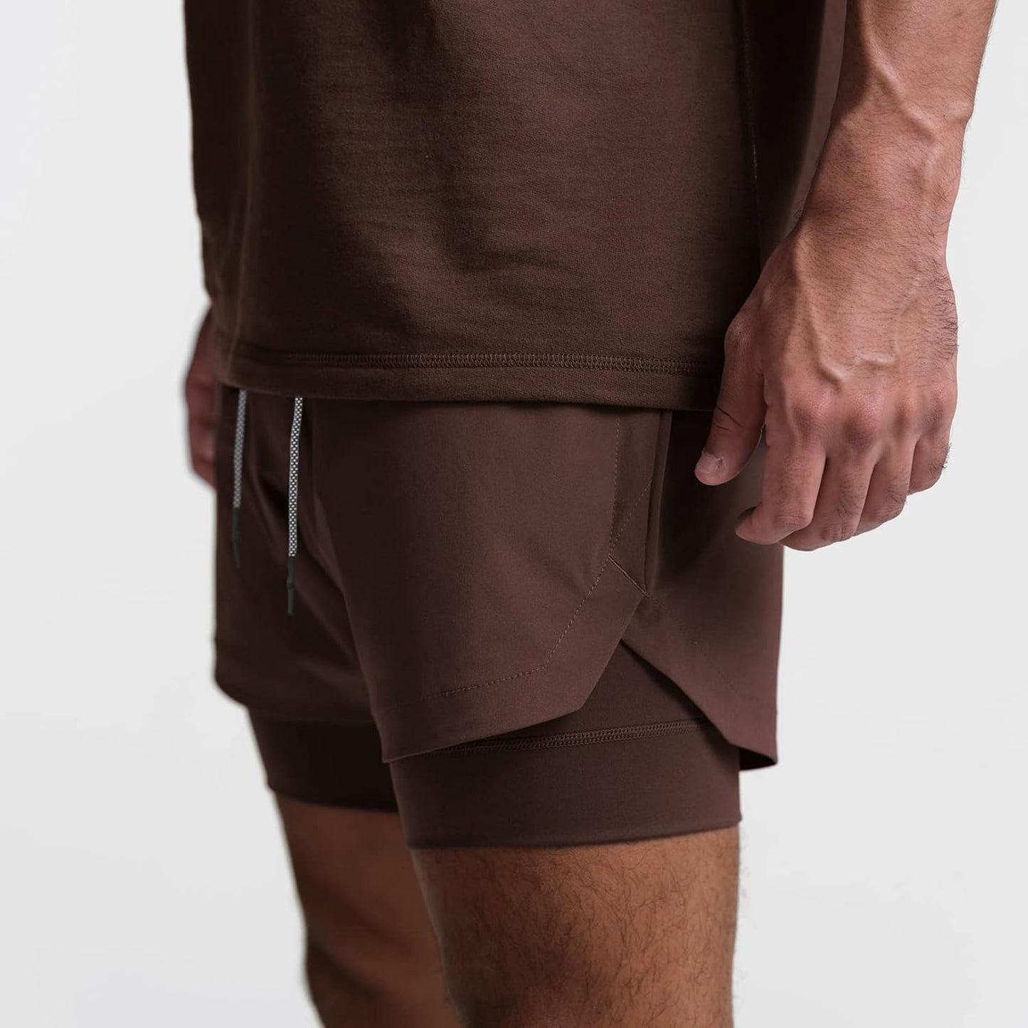 Men's lightweight running shorts back view design