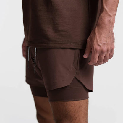 Men's lightweight running shorts back view design