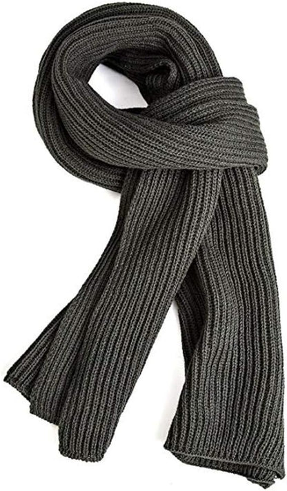 EONPOW Warm Autumn and Winter Scarf, Unisex Pure Color Winter Neck Warm Knitting Yarn Scarf
