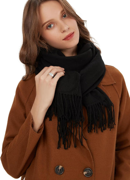 Pashmina Shawl Wrap Soft Cashmere Feel Blanket Scarf for Women, Wedding & Evening Wrap, Winter Warm Fashion Scarves