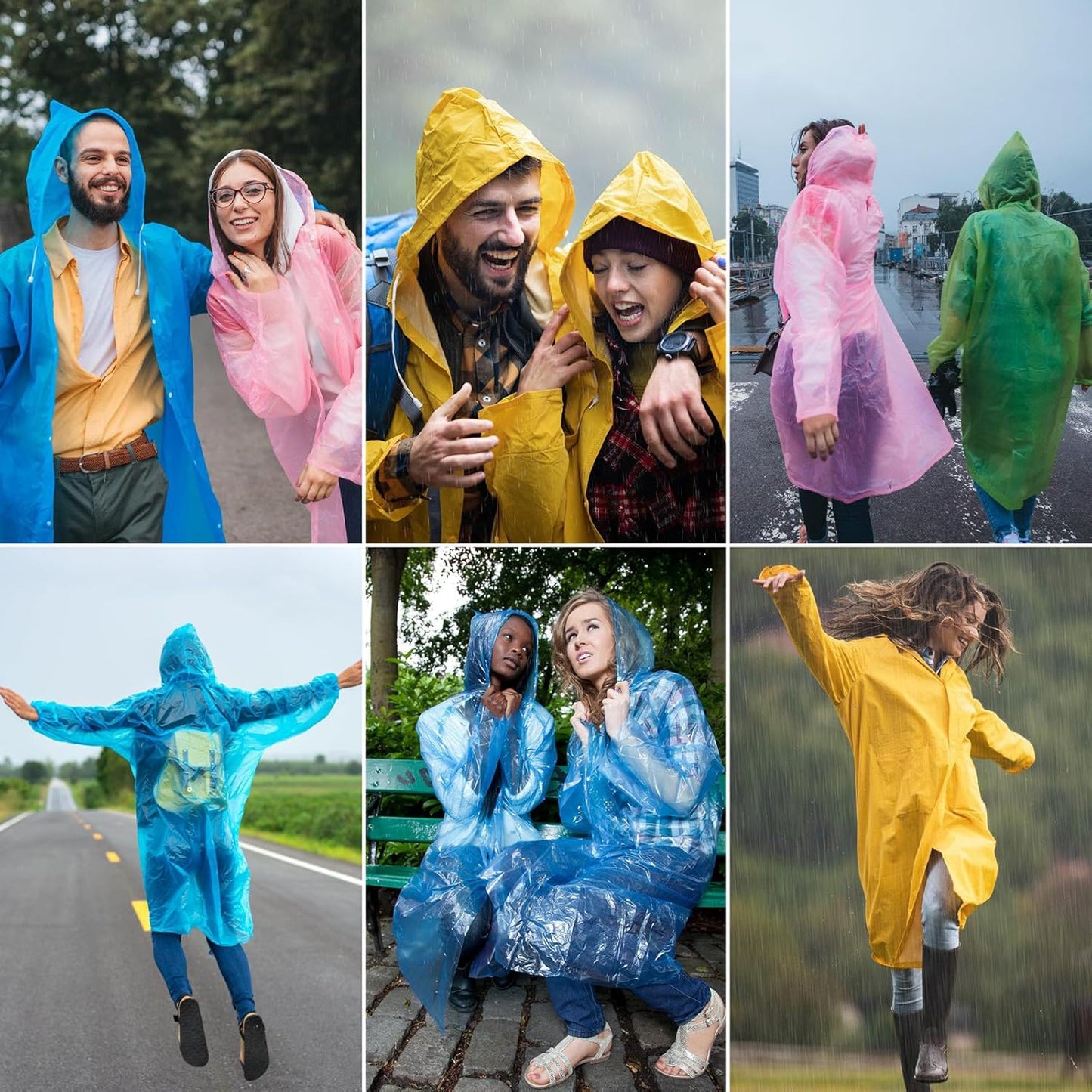 Rain poncho material detail showing premium waterproof EVA
