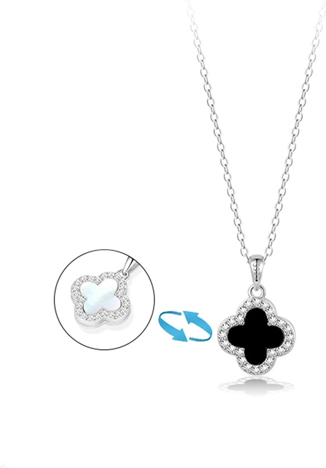 Four Leaf Clover Necklace for Women,14K Gold Plated Dainty Lucky Clover Pendent Necklace Trendy Cute Simple Women'S Jewelry Gift