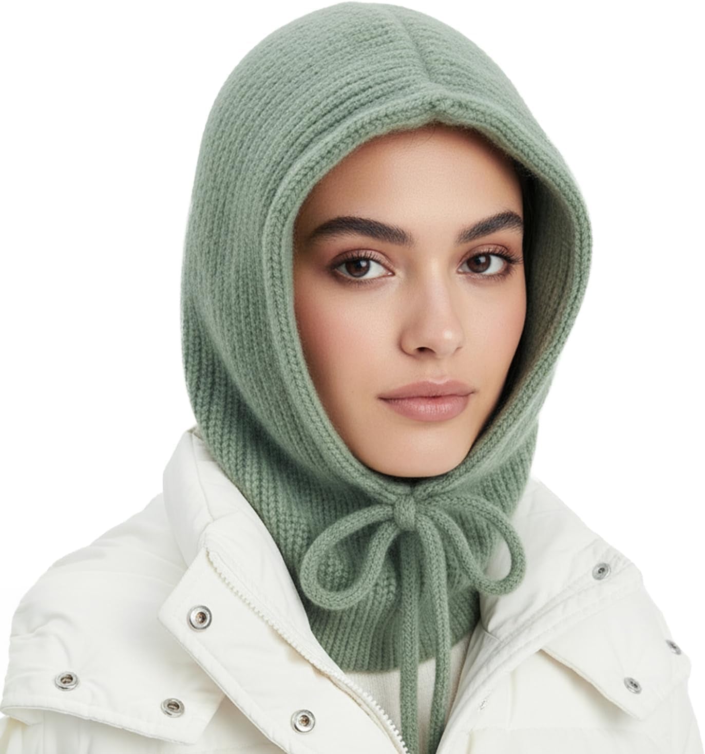 Hooded Scarf Beanie for Women Men Balaclava Scarves Hat for Fall Winter