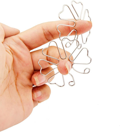 2Pcs Non-Piercing Nipple Rings with Weight Pendant - Stainless Steel Clips Adjustable Body Jewelry Fake Nipple Piercings