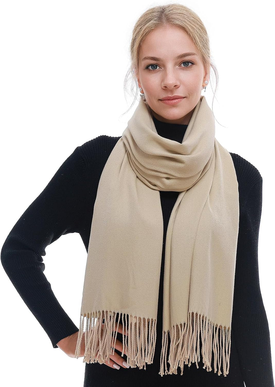 RIIQIICHY Scarf for Women Scarves and Wraps Winter Warm Pashmina Shawl for Cold Weather